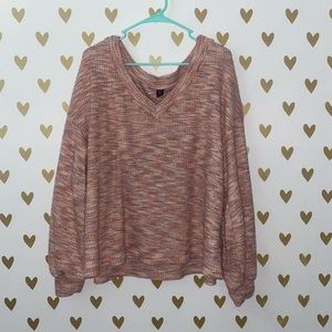 Pastel balloon sleeve sweater